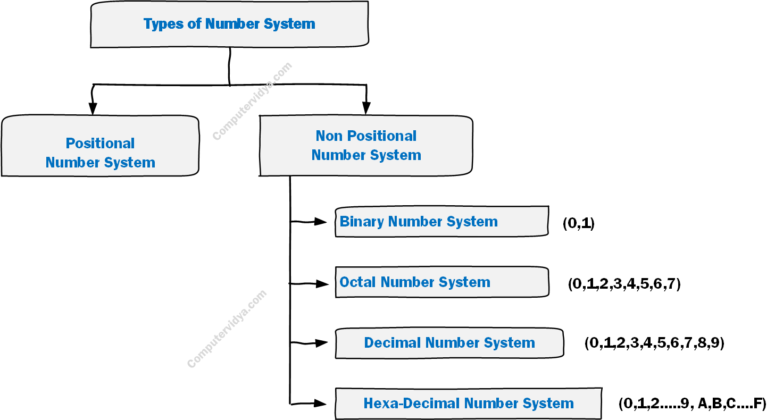 number system data representation in computer in hindi