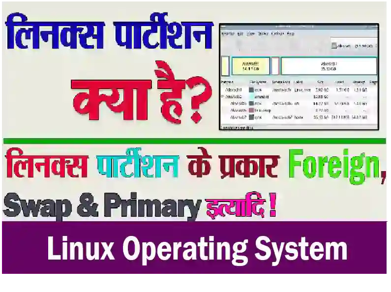 Linux HDD Partition In Hindi Hard Disk (HDD) Partition In Linux In Hindi