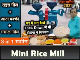 mini rice mill + aata chakki + masala grinder machine 3 in 1 machine